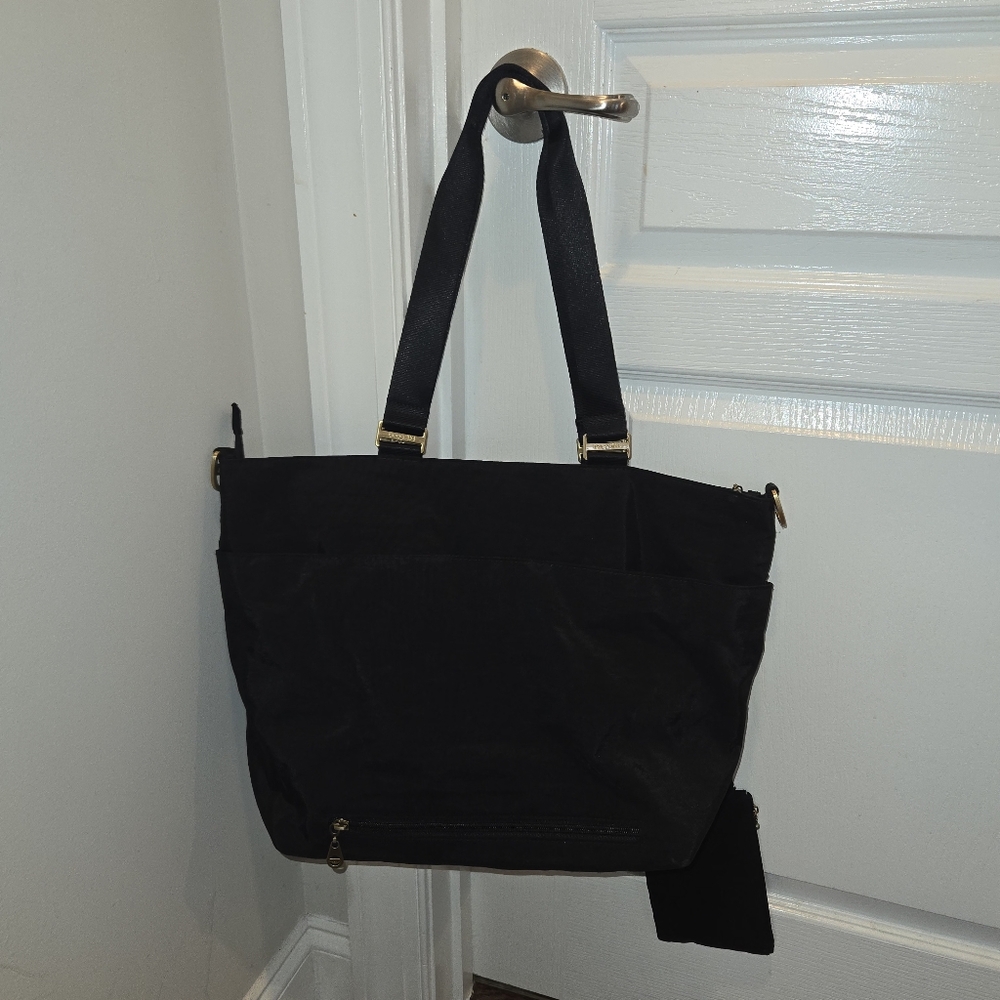 Baggallini Tulum Black Tote Travel Bag Handbag Zip - Picture 10 of 16